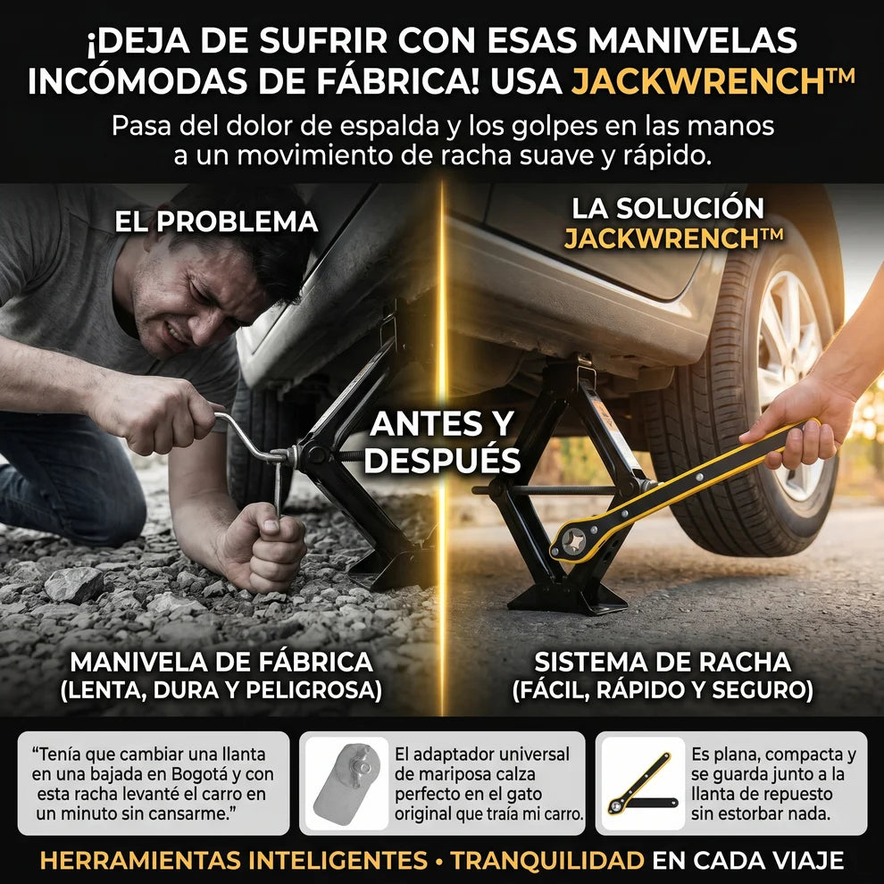 JackWrench™ Herramienta De Mango De Llave De Trinquete - LA SEGUNDA UNIDAD POR SOLO + $49.000