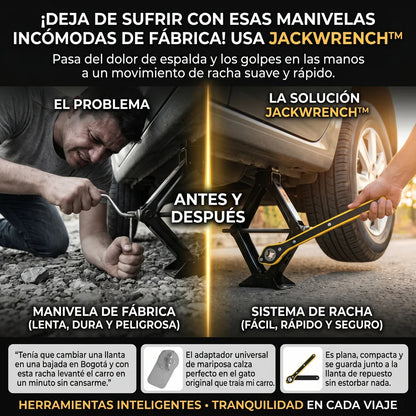 JackWrench™ Herramienta De Mango De Llave De Trinquete - LA SEGUNDA UNIDAD POR SOLO + $49.000