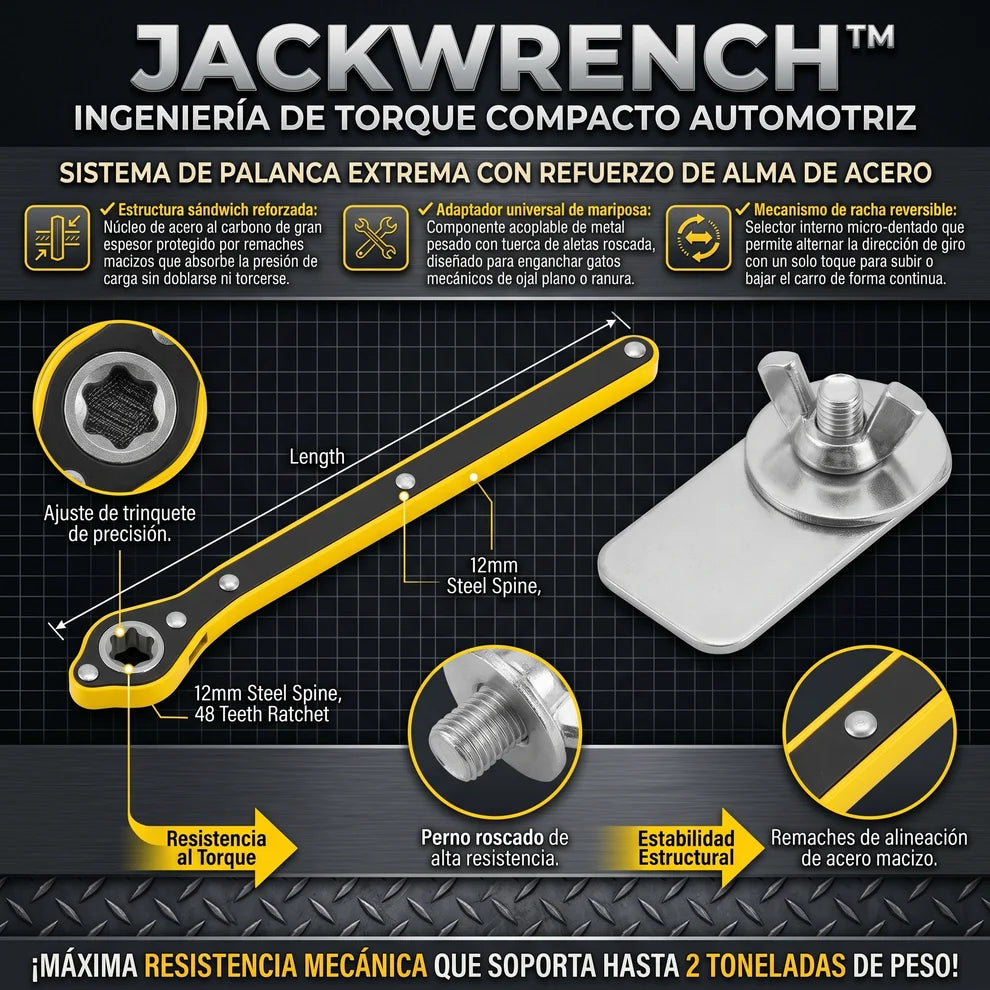 JackWrench™ Herramienta De Mango De Llave De Trinquete - LA SEGUNDA UNIDAD POR SOLO + $49.000