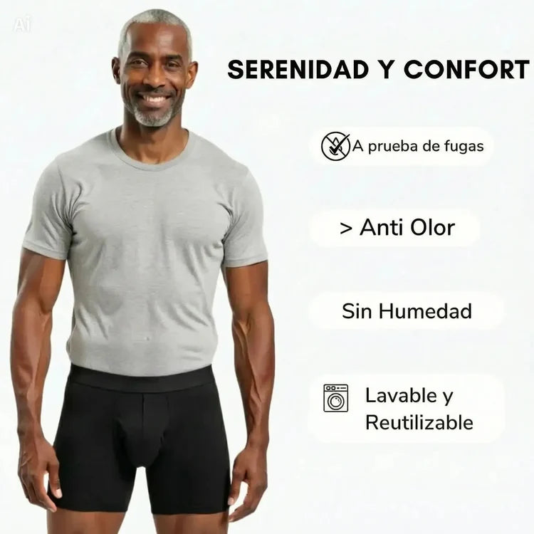 Boxer Incontinencia - La alternativa discreta y cómoda para hombres activos.