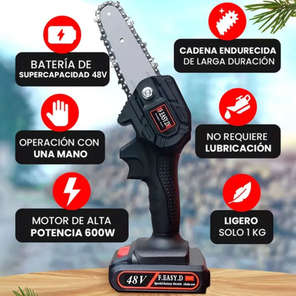 Mini Motosierra Inalámbrica De Mano - Incluye Dos Baterías Recargables - LA SEGUNDA UNIDAD POR SOLO + $89.000
