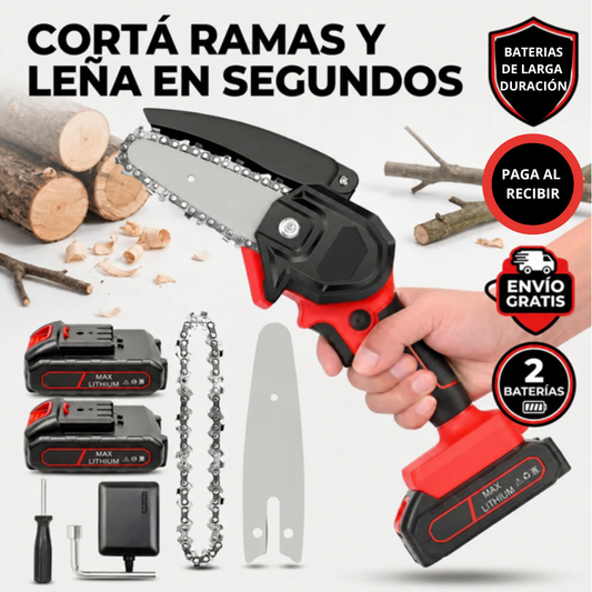 Mini Motosierra Inalámbrica De Mano - Incluye Dos Baterías Recargables - LA SEGUNDA UNIDAD POR SOLO + $89.000
