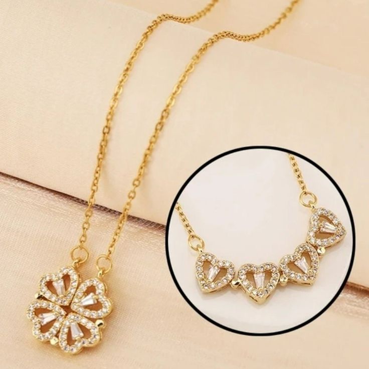 OFERTA DE LANZAMIENTO - COMBO 2 en 1 - Collar trébol corazón 2 modos