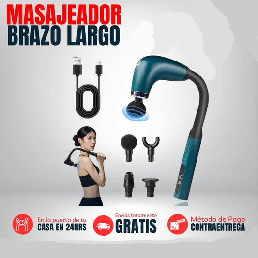 Pistola Masajeadora Con 4 Cabezales - 9 Niveles De Intensidad Recargable - LA SEGUNDA UNIDAD POR SOLO + $76.000