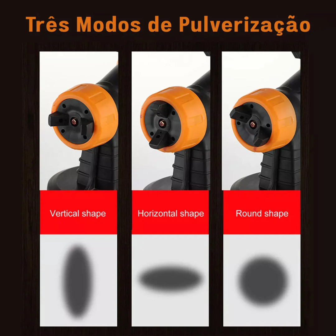 QUEMA DE EXISTENCIAS - Pistola De Pintura Eletrica 500w + 4 Boquillas y 3 Patrones (Horizontal / Vertical / Circular) (Cópia)