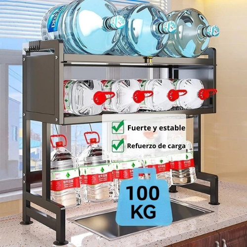 Escurridor y organizador de platos - METAL CROMADO Y CARBONIZADO RESISTENTE AL ÓXIDO