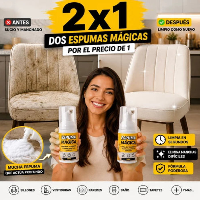 Espuma Activa 2x1™ — Limpia rápido, ahorra más y olvídate de tallar por horas