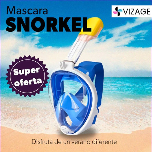 Máscara Snorkel AQUAPRO™ CON SOPORTE GO PRO - LLÉVATE DE REGALO 2 TAPONES PARA LOS OÍDOS