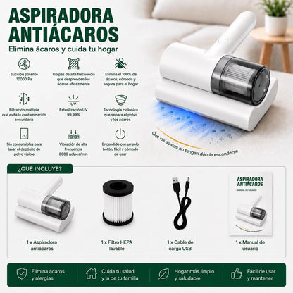 Aspiradora Antiácaros UV Portátil