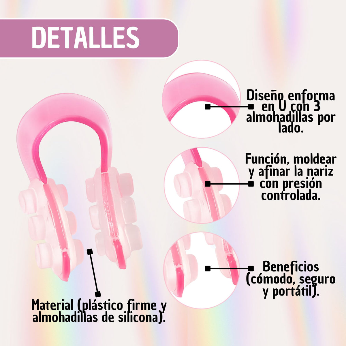 Corrector Nasal Perfilé - Moldeador de Nariz sin Cirugía