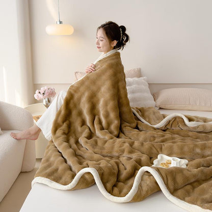 Cobijas Piel de Piña Clase A – Multiusos Color Sólido para Sofá y Manta