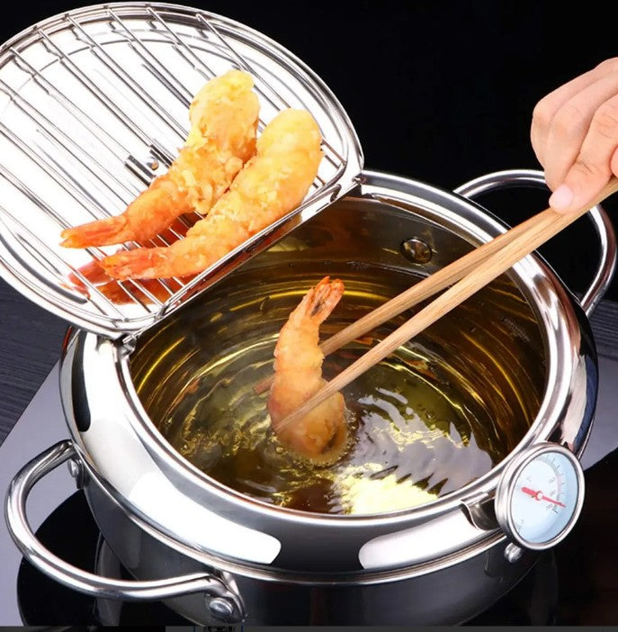 Olla Freidora Japonesa - ¡Fríe Crocante Usando Menos Aceite y Con Control De Temperatura!