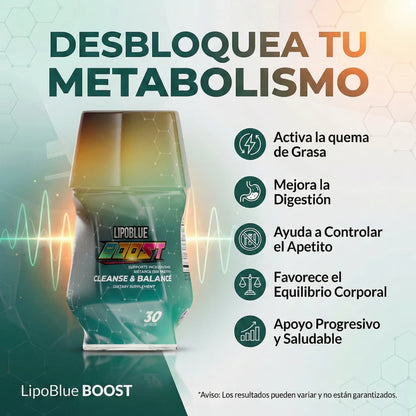 ACTIVACIÓN METABÓLICA AVANZADA - Lipoblue Boost™ - ¡ÚLTIMAS UNIDADES EN STOCK! 30% OFF