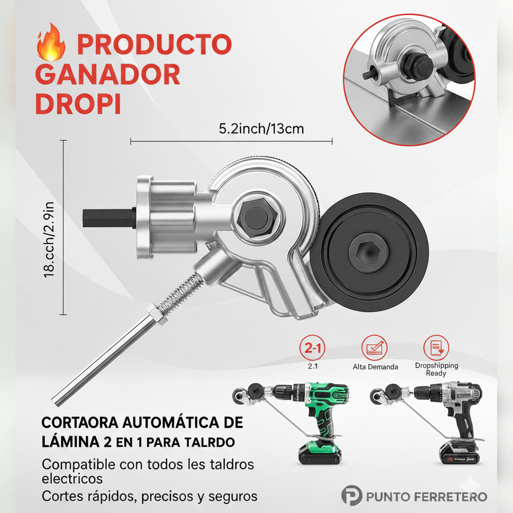 Cortador de metal premium para taladro