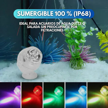 Foco LED RGB sumergible para acuario