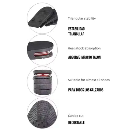 Plantilla Unisex ULTRA COMFORT™ + 3 Niveles Aumento Estatura "GANAS 9 CM"