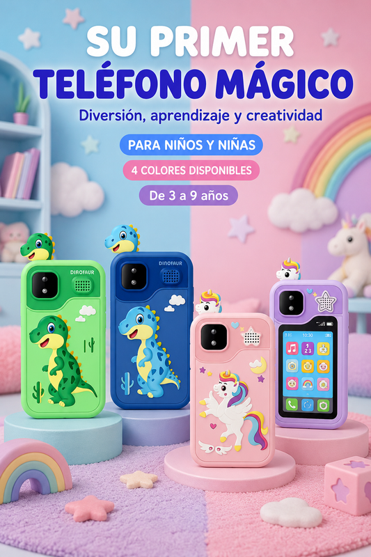 Teléfono Infantil Unicornio Con Cámara - Cámara Y Juegos Incorporados - LA SEGUNDA UNIDAD POR SOLO + $97.000