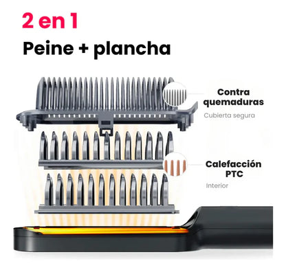 SUPER PROMO 50% OFF SOLO HOY - Cepillo Plancha Secador Y Alisador 2 en 1