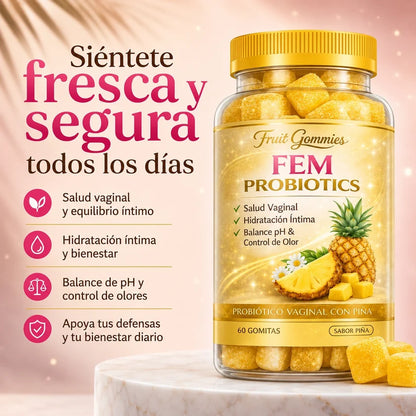 GOMITAS FEM PROBIOTICS - Más bienestar y confianza en tu rutina íntima.
