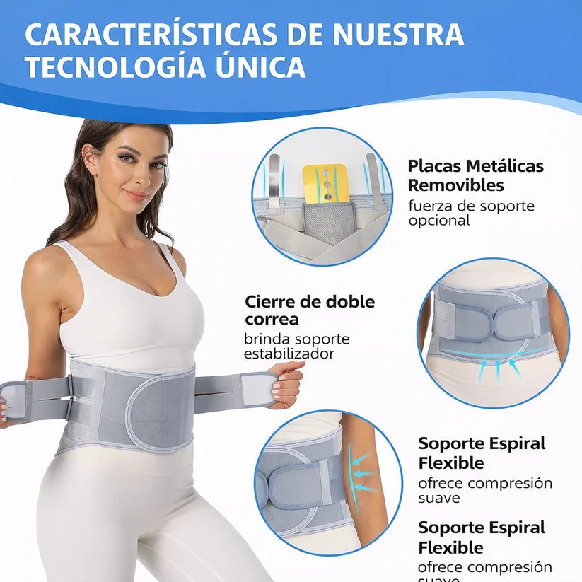 Faja de Soporte Lumbar Ajustable - VULVE A MOVERTE CON SEGURIDAD