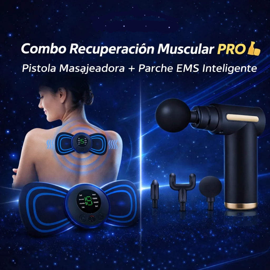 Pistola Masajeadora Portátil | Masaje de Percusión para Uso Diario - LLÉVATE 1 MASAJEADOR ELÉCTRICO DE REGALO DE
