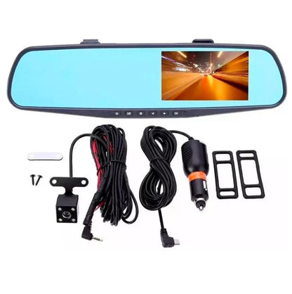 GRABA TU CAMINO EN 4K Y CONDUCE SEGURO - Espejo Retrovisor Cámara Dual con CarPlay ¡IMPERDIBLE!