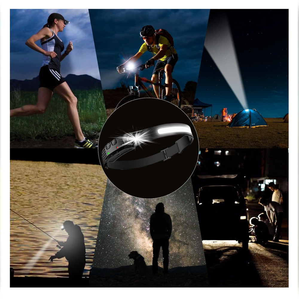 Linterna Frontal Luz Led Camping De Cabe