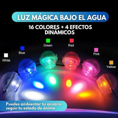 Foco LED RGB sumergible para acuario