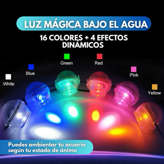 Foco LED RGB sumergible para acuario
