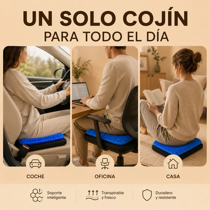 Cojín de Silicona Gel · Panal de Abeja | LA SEGUNDA UNIDAD POR SOLO + $44.000 HOY