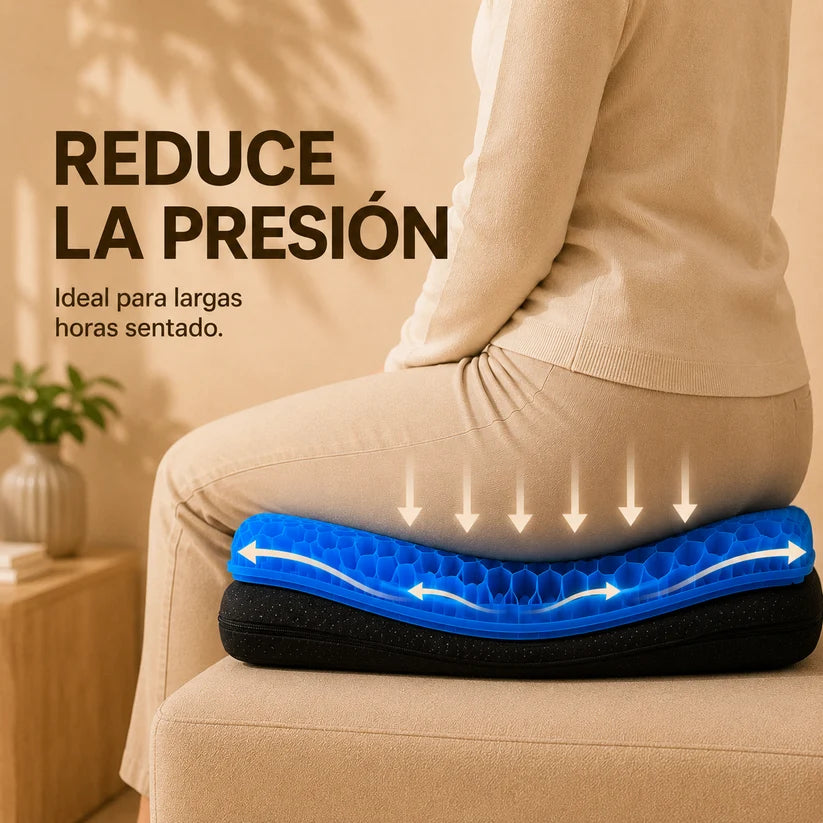 Cojín de Silicona Gel · Panal de Abeja | LA SEGUNDA UNIDAD POR SOLO + $44.000 HOY