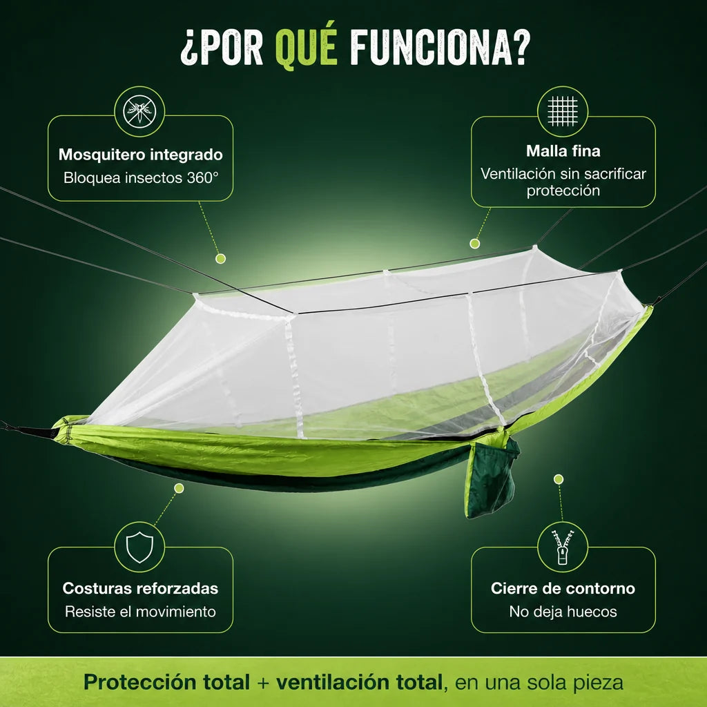 Hamaca Premium Con Toldillo Antimosquitos