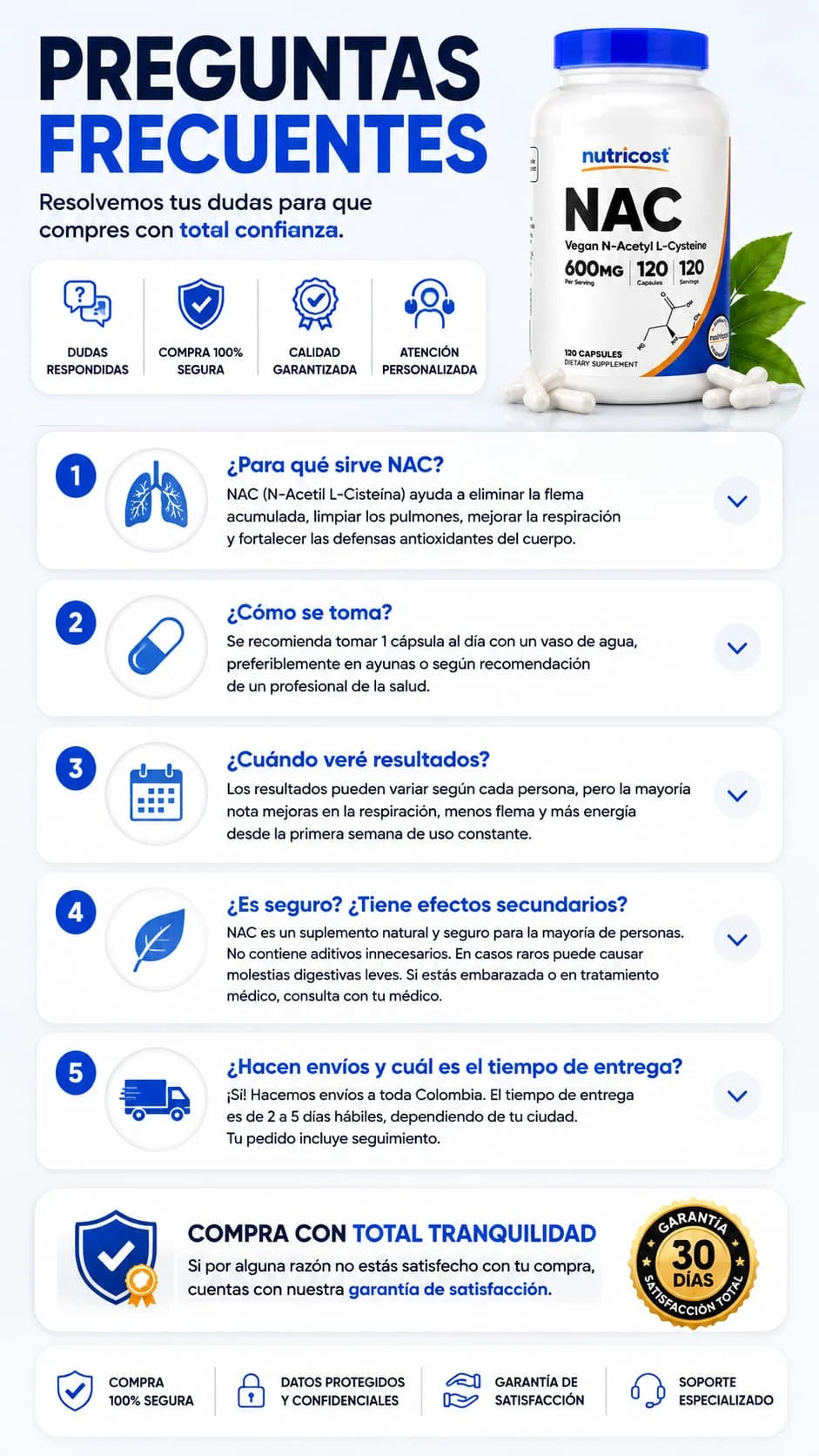 Nutricost Nac Vegan - MENOR CANSACIO + MEJOR CONGESTIÓN + MEJOR RESPIRACIÓN