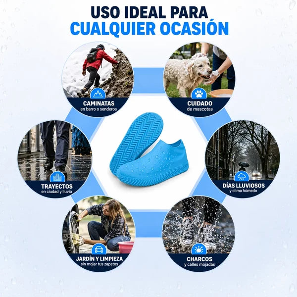 Fundas PisaSeco™ - Protege tus zapatos de la lluvia, barro y charcos en segundos | COMPRA 1 Y LLÉVATE 2
