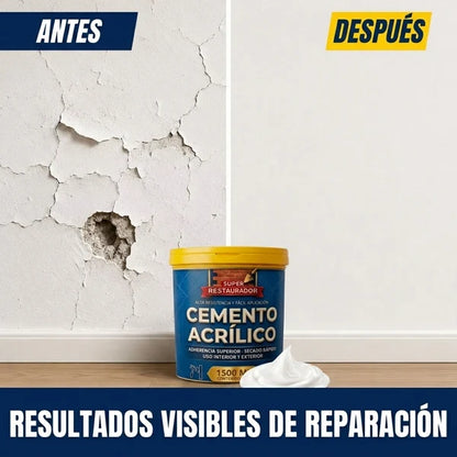 ¡PROMO 2x1! SUPER RESTAURADOR CEMENTO ACRÍLICO 3000ML + ¡ESPÁTULA DE REGALO!