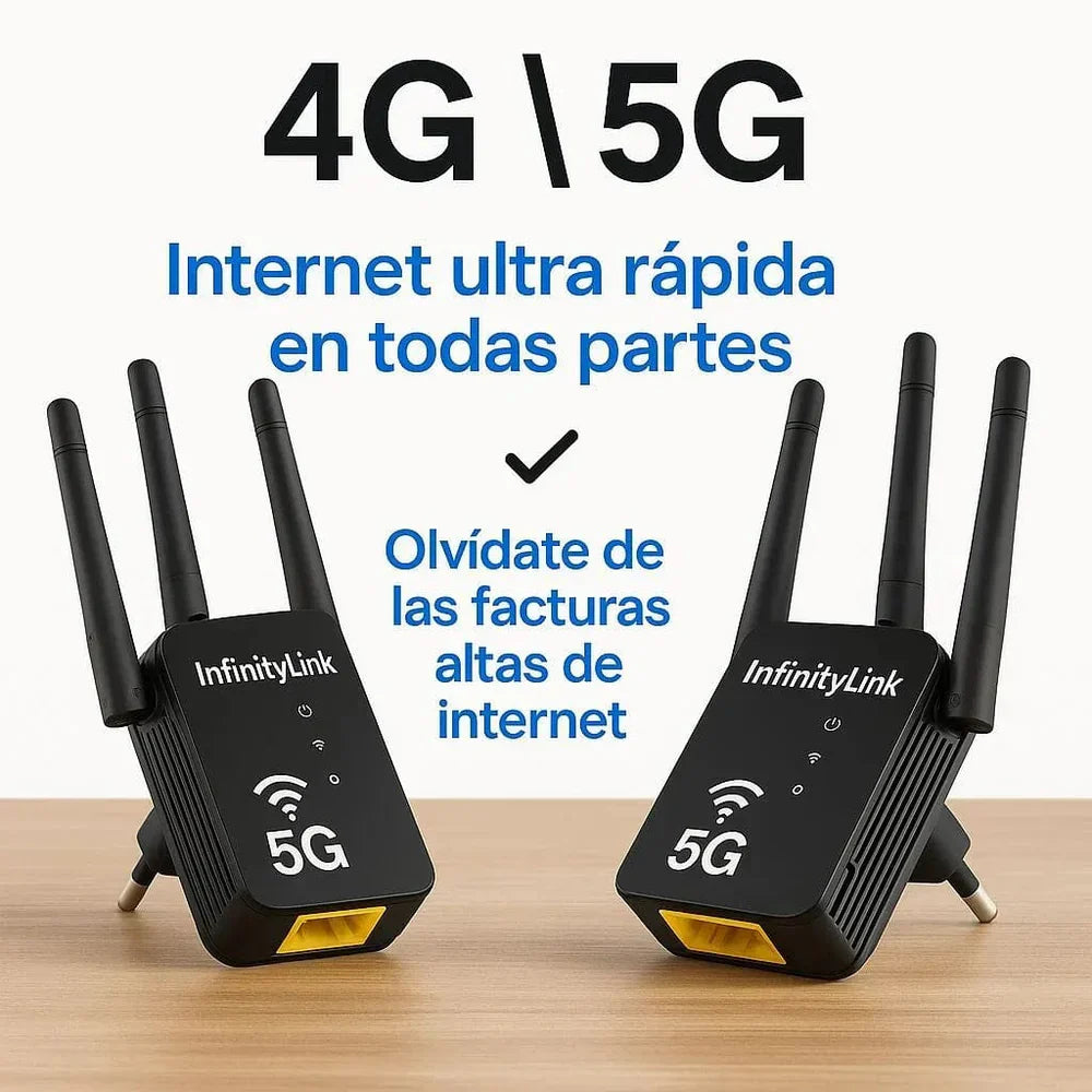 Repetidor 3 Antenas 4G/5G - EL ÚNICO QUE AMPLIFICA LA SEÑAL WIFI POR TODA LA CASA