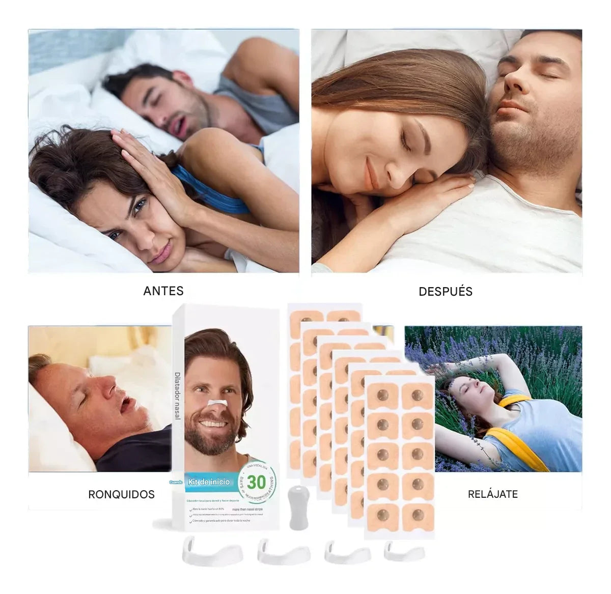 SÓLO HOY - Tiras Nasales Anti Ronquido 35% OFF