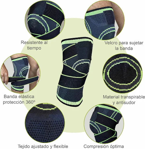 SUPER PROMO COMPRA 1 Y LLEVE 2 SOLO HOY 50% OFF - RODILLERA  DOBLE AJUSTE FINA