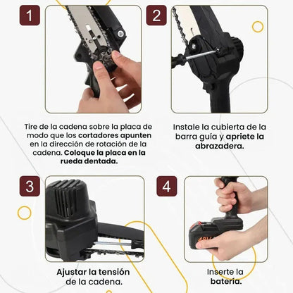 Mini Motosierra Inalámbrica De Mano - Incluye Dos Baterías Recargables - LA SEGUNDA UNIDAD POR SOLO + $89.000