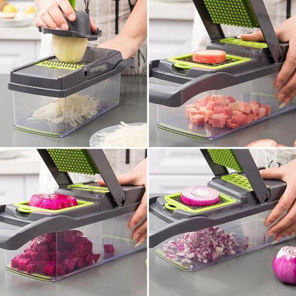 PREPARA TUS COMIDAS MÁS RÁPIDO: Cortador de Verduras 15 en 1 - SÚPER PROMO 30% OFF