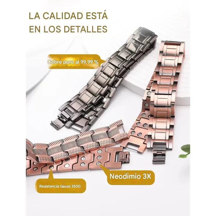 Pulsera magnética de cobre puro - alivia dolor y mejora circulación