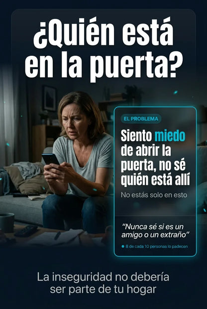 Timbre con Camara Inteligente Inalámbrica - RESISTENCIA AL AGUA + MONITOREO EN EL CELULAR